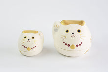 画像をギャラリービューアに読み込む, 石川紙業株式会社|和紙貼り陶器 美濃まねき 三毛猫 まる