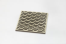 画像をギャラリービューアに読み込む, kicoru|縁起柄コースター 青海波