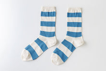 画像をギャラリービューアに読み込む, ORGANIC GARDEN|藍くつ下 ボーダー