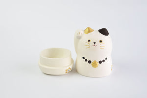 石川紙業株式会社｜和紙貼り陶器 美濃まねき 三毛猫 たて