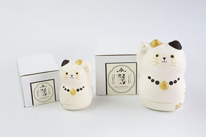 石川紙業株式会社｜和紙貼り陶器 美濃まねき 三毛猫 たて