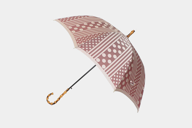 槙田商店｜kirie ドットとストライプ 晴雨兼用傘